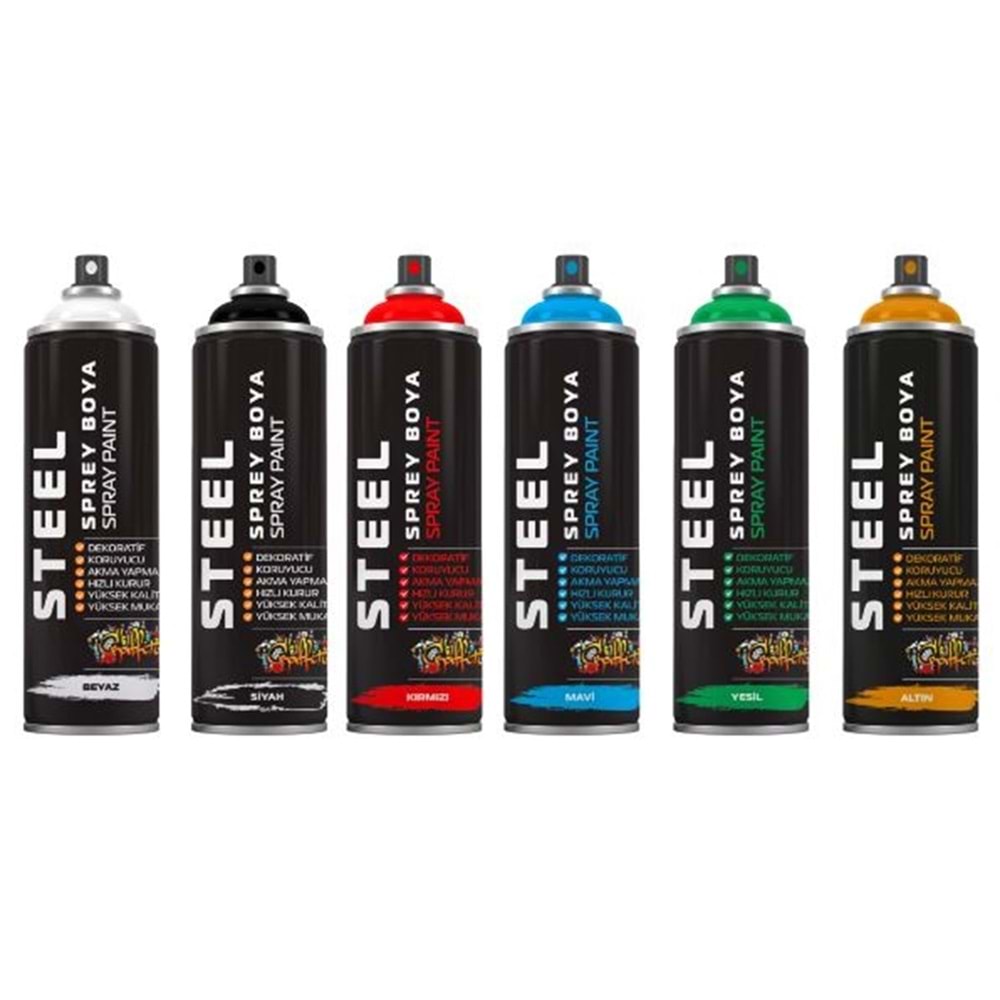 STELL 400 ML METALİK GRİ SPREY BOYA