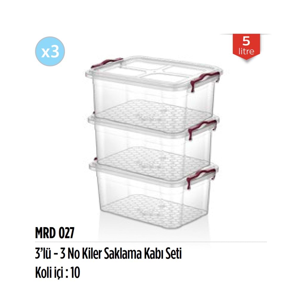 MRD027 3LÜ 5 LT SAKLAMA KABI