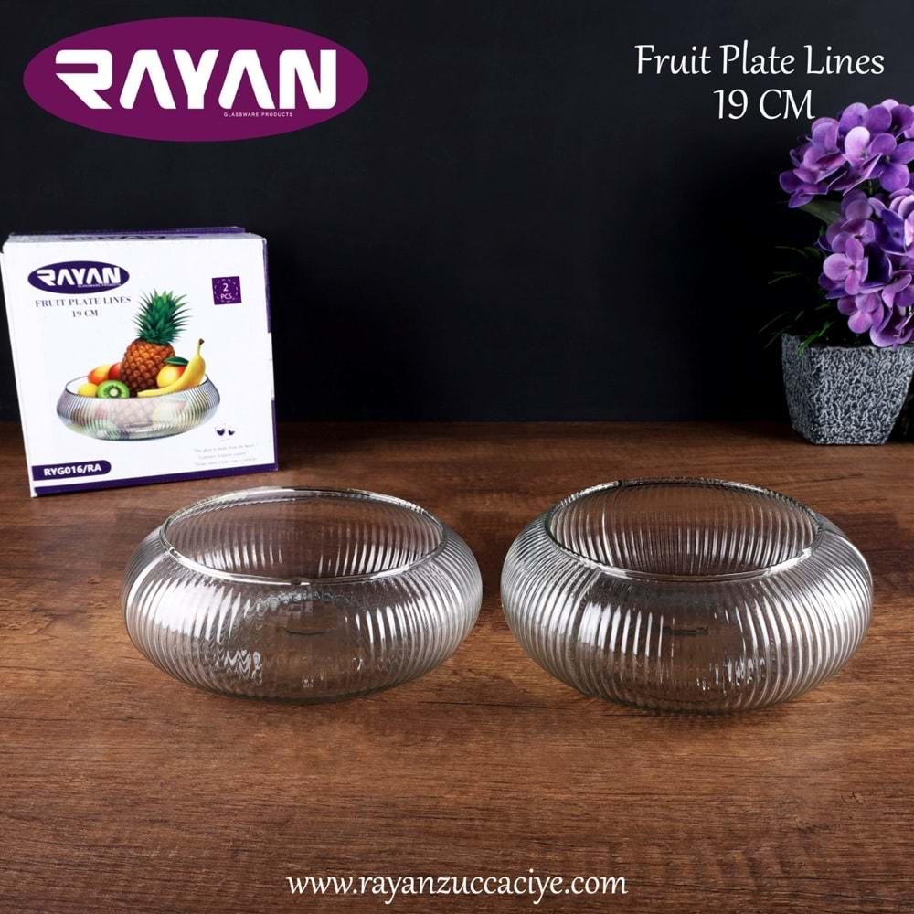 RAYAN 2Lİ FRUIT PLATE LINES 19 CM