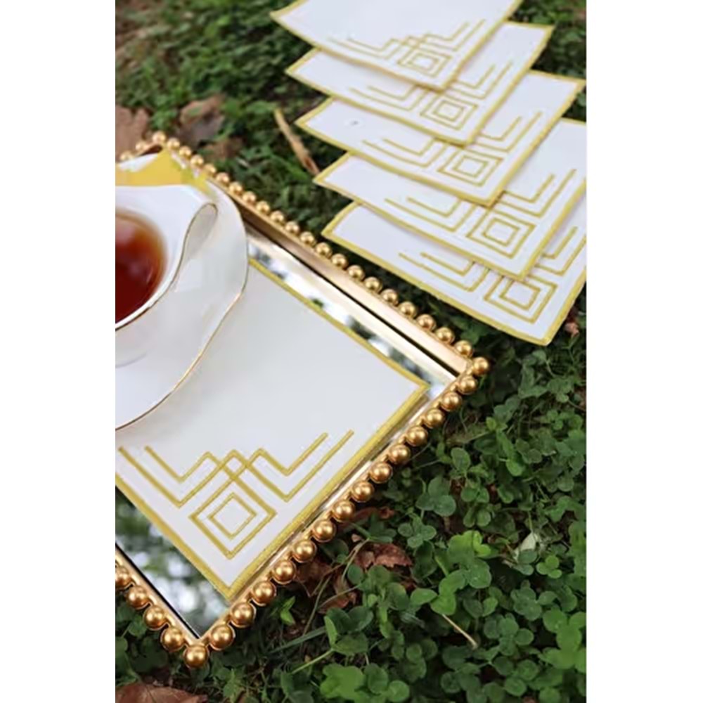 KASSO 6LI 15*15 NAKIŞLI SUNUM PEÇETESİ