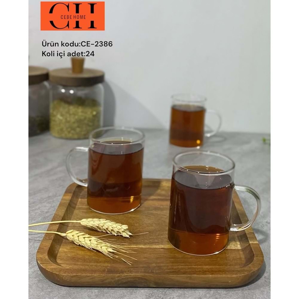 CEBE HOME CE-2386 BOROSİLİKAT 3 LÜ KUPA