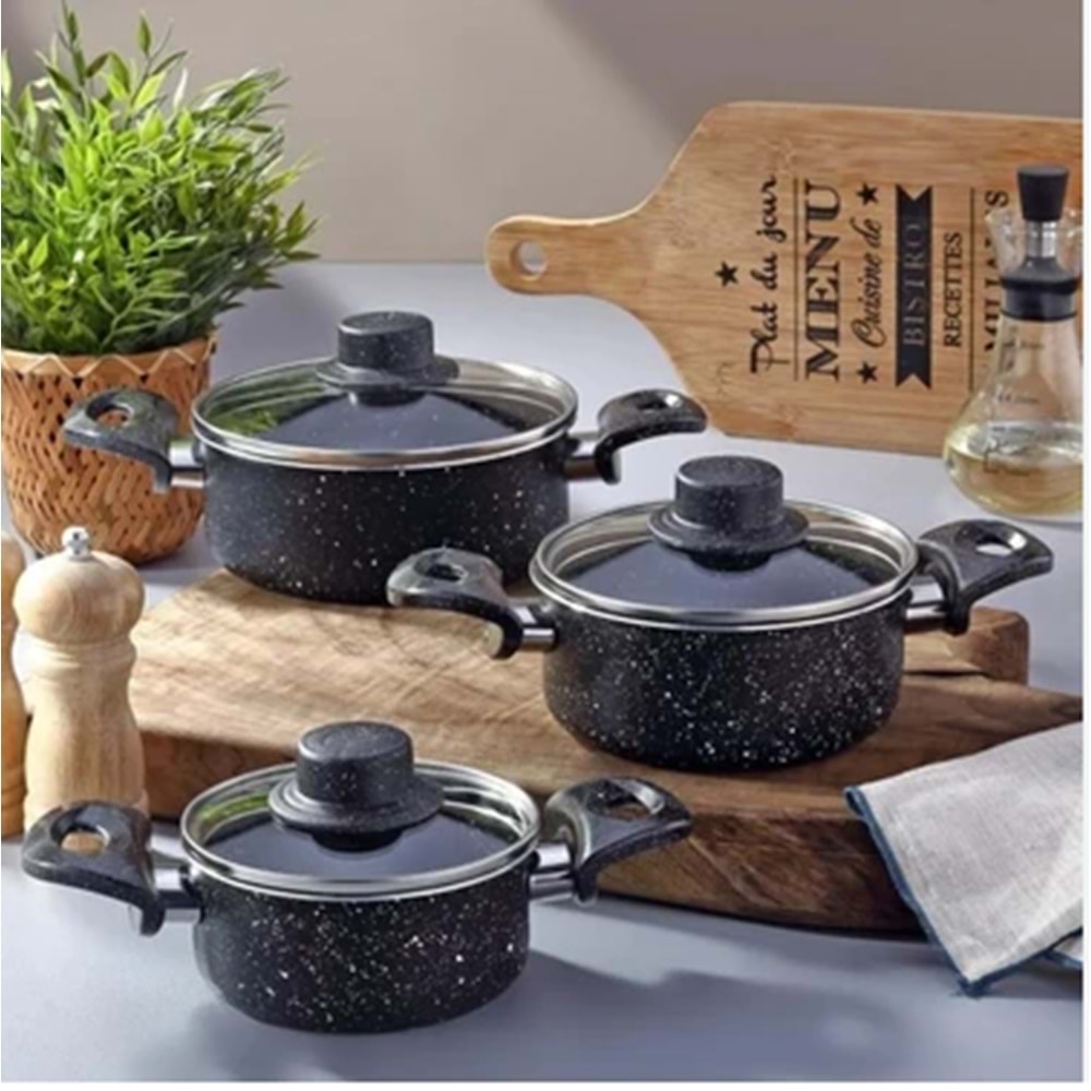 REDLON 16-18-20 GRANİT TENCERE SETİ