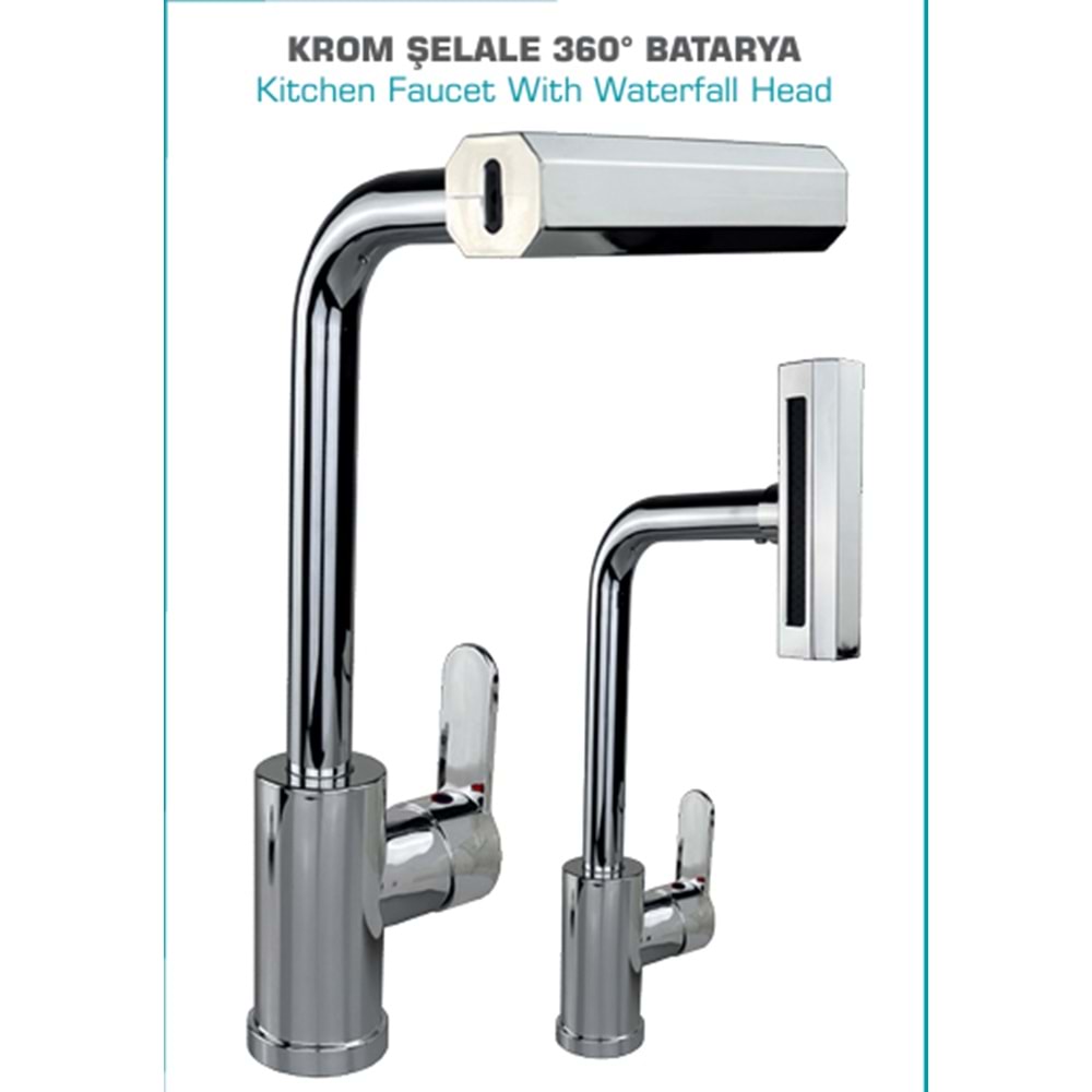 MUTFAK BATARYASI KROM ŞELALE KTX-3445