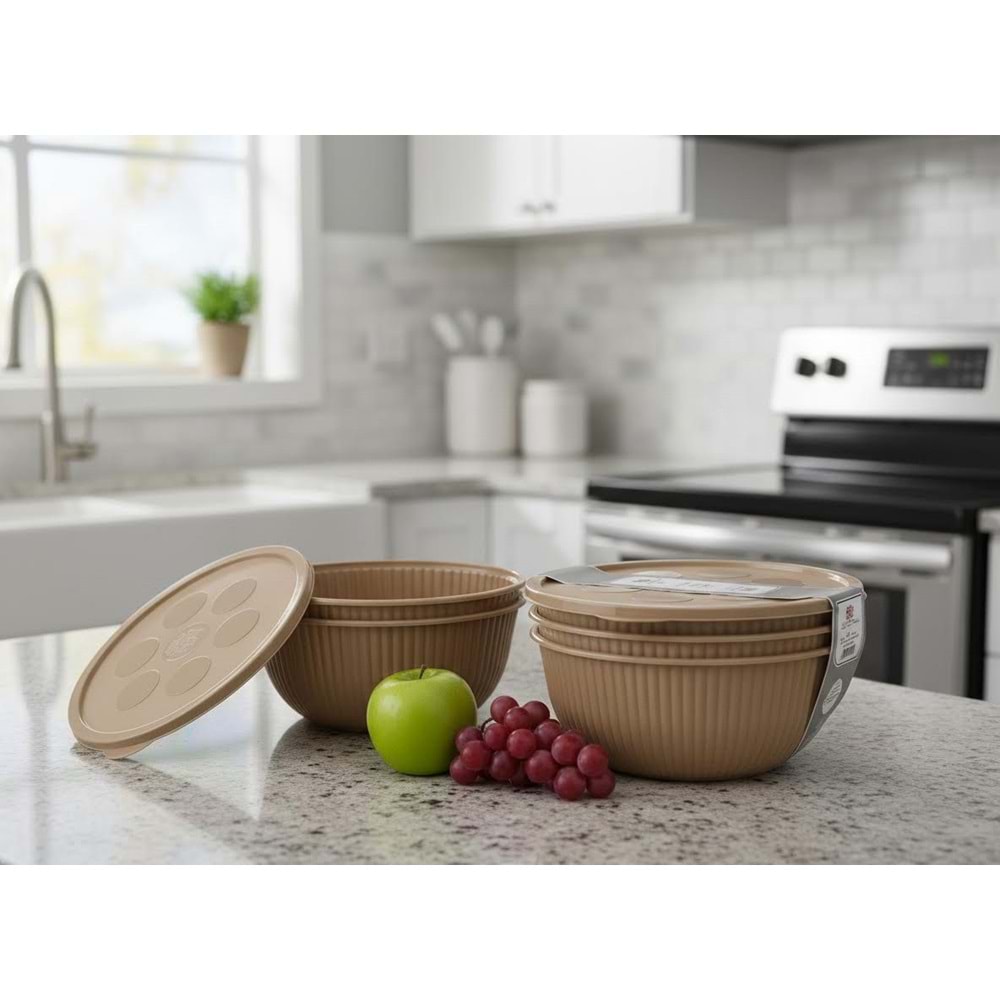 SAĞLIK SP-313 3LÜ YUVARLAK SAKLAMA KABI