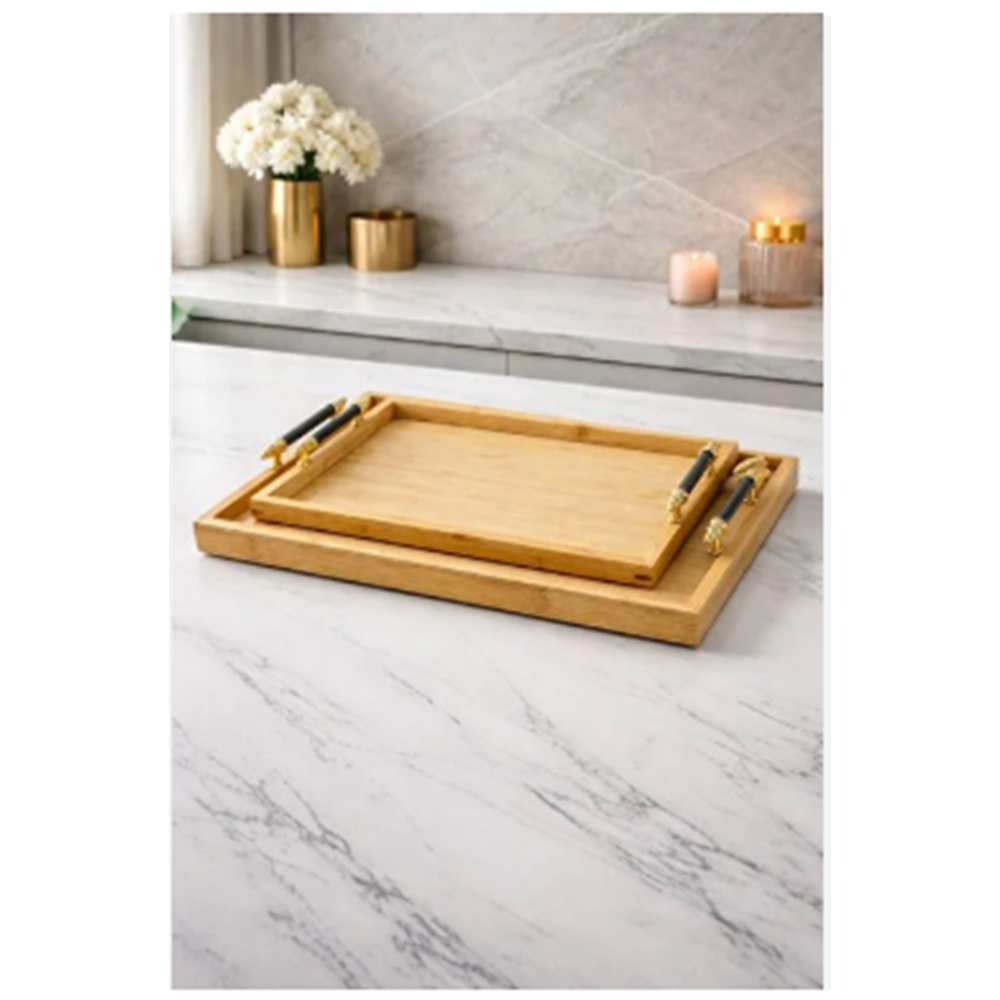 NEW LİFE 2345 2 Lİ BAMBU TEPSİ