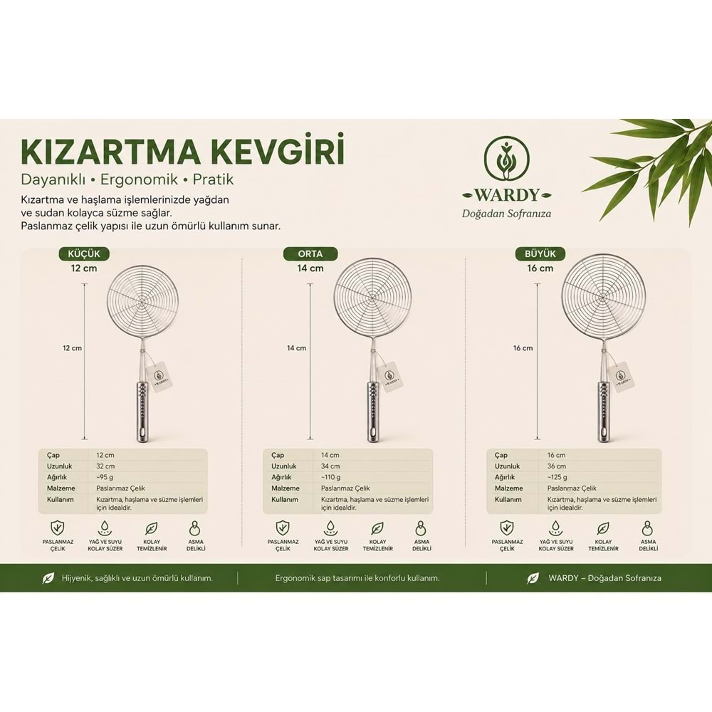 TCR-3200 14 CM KEVGİR