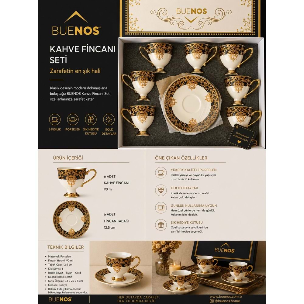 WY-102 6LI KAHVE FİNCANI