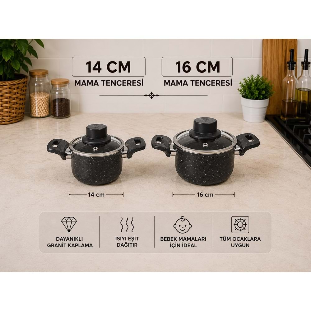 HARİKA 14 CM MAMA TENCERESİ