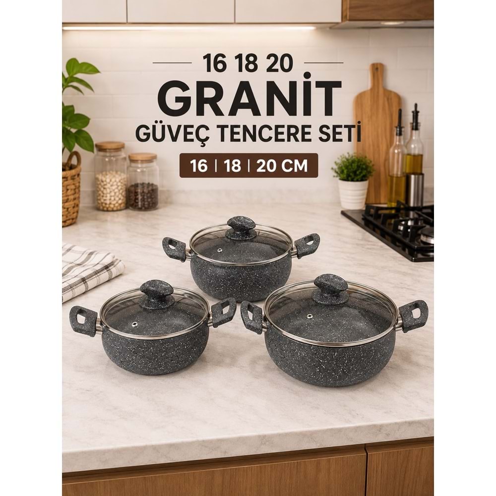 VENÜS TENCERE SETİ GÜVEÇ 18_20_22