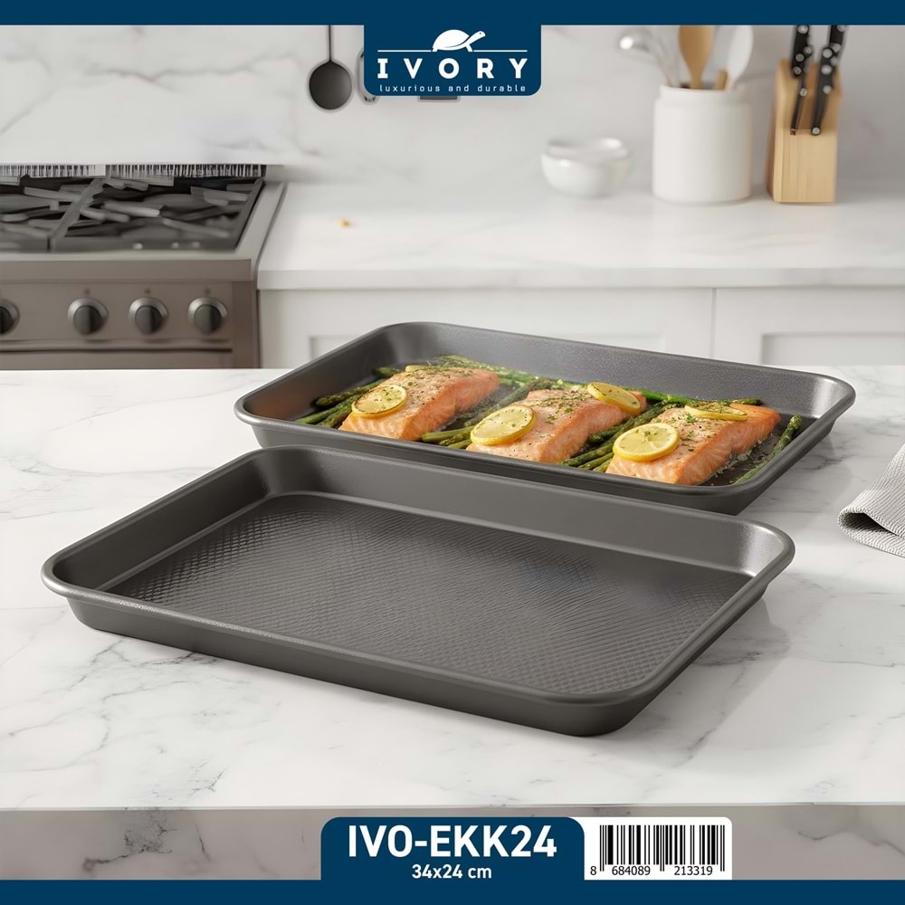 İVORY EKK24 34*24 LÜKS FIRIN TEPSİSİ