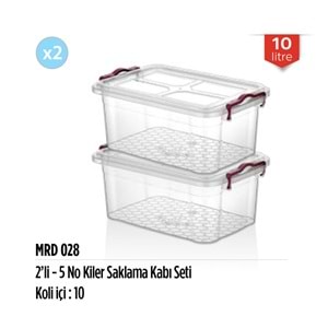 MRD028 2Lİ 5 NO 10,0 LT KİLER SAKLAMA MERDEM