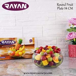 RAYAN 3LÜ ROUND FRUIT PLATE 14 CM