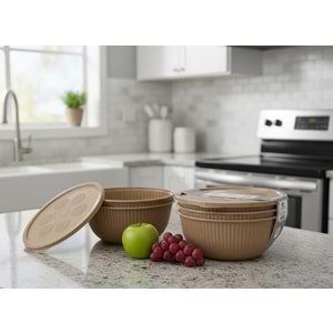 SAĞLIK SP-313 3LÜ YUVARLAK SAKLAMA KABI