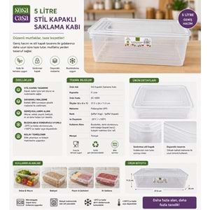 SASA CASA 5 LT SAKLAMA