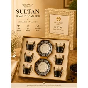 HERENCİA SULTAN SİYAH FİNCAN SETİ
