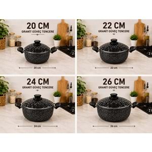 VENÜS DERİN 24 CM GRANİT TENCERE