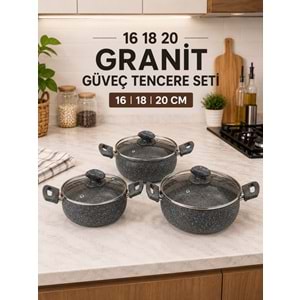 VENÜS TENCERE SETİ GÜVEÇ 18_20_22