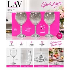 LAV MİS552 3 LÜ KADEH