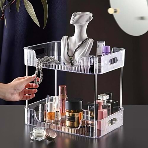 HOMEU HMU-002 2 KATLİ MAKYAJ ORGANİZERİ