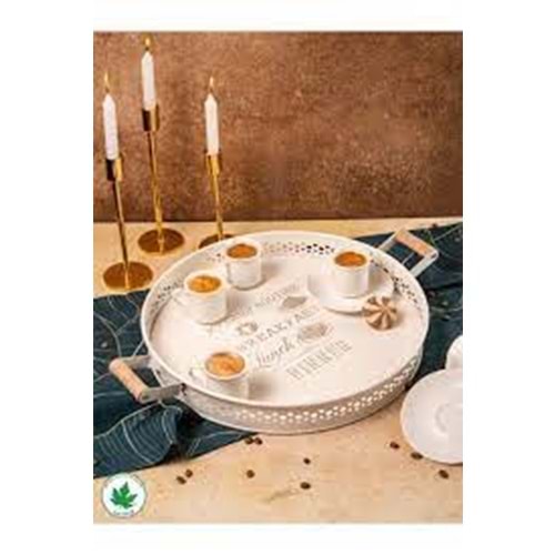 WARDY 25645 KREM DANTEL 37 CM AHSAP KULP TEPSİ