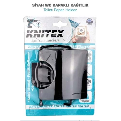 5 K-2 SİYAH WC KAPAKLI KAĞITLIK VKM KTX-2936