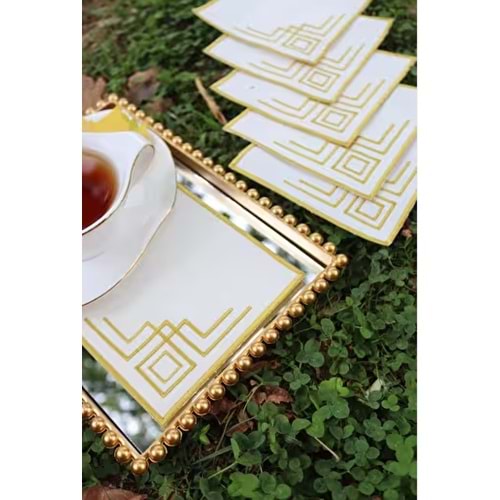 KASSO 6LI 15*15 NAKIŞLI SUNUM PEÇETESİ