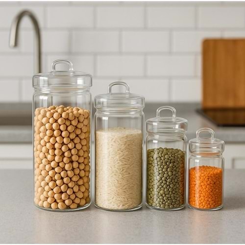 NERİVA 1905 3 NO CAM KAPAK KAVANOZ