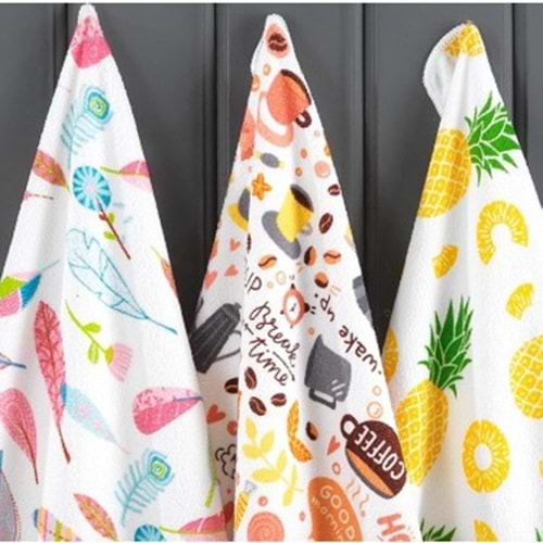 BARANEX YJ333 3LÜ MİKROFİBER DESENLİ BEZ