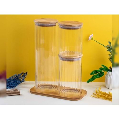 KRD-6152 CORBEEN 3 LÜ YUVARLAK SAKLAMA SET