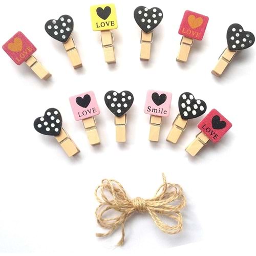 KRD-23437 RENKLİ AHŞAP MANDAL