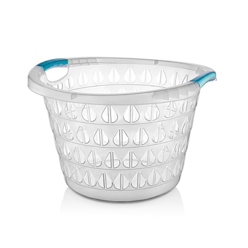 MRD351 DAMLA YUVARLAK ŞEFFAF ÇAMAŞIR SEPETİ