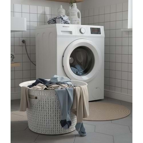 MRD889 YUVARLAK ÖRGÜ ÇAMAŞIR SEPETİ