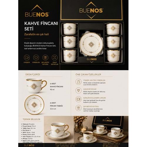 WY-64 6LI KAHVE FİNCANI