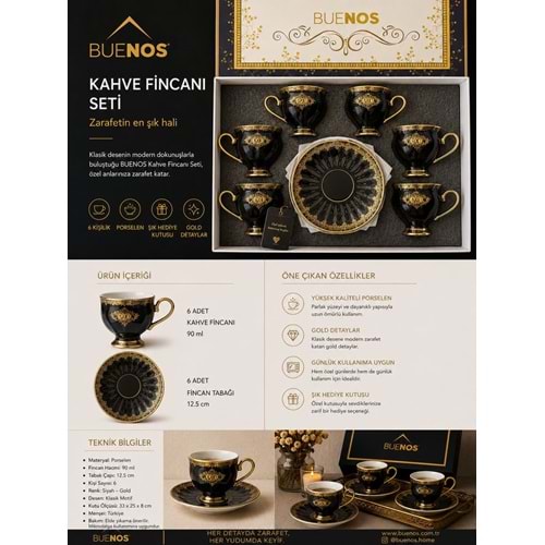 WY-100 6LI KAHVE FİNCANI