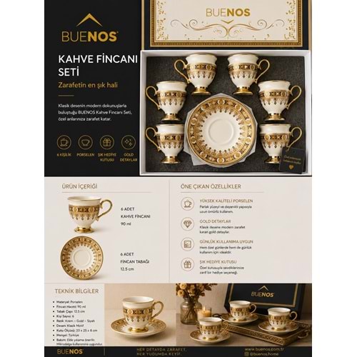 WY-103 6LI KAHVE FİNCANI