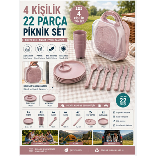 MRD475 NAT. 22 PRÇ PİKNİK SETİ