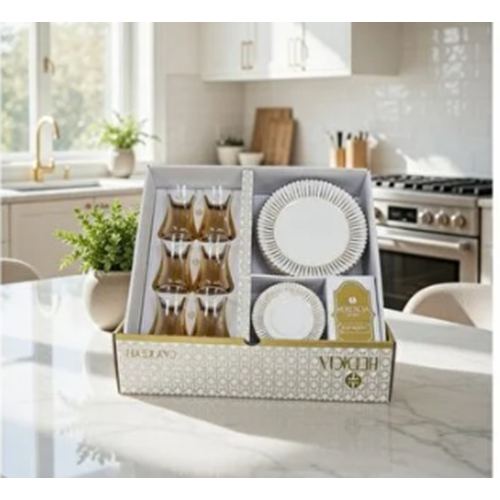 HERENCİA PASTA SETİ 18 PARÇA LUSTERLİ