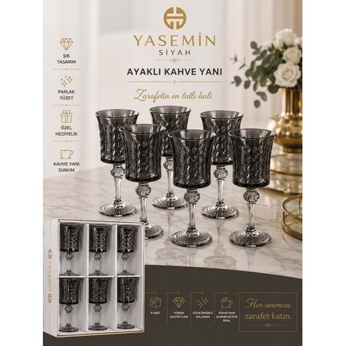 HERENCİA SİYAH YASEMİN KAHVE YANI