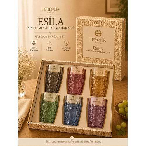 HERENCİA ESİLA RENKLİ 6 LI MEŞRUBAT