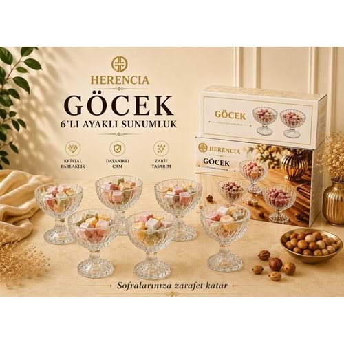 HERENCİA GÖCEK AYAKLI SUNUMLUK