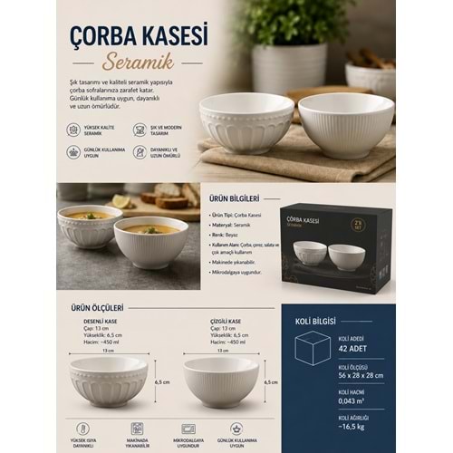 PORZELLAN ÇORBA KASESİ
