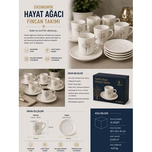 PORZELLAN HAYAT AĞACI EKO FİNCAN