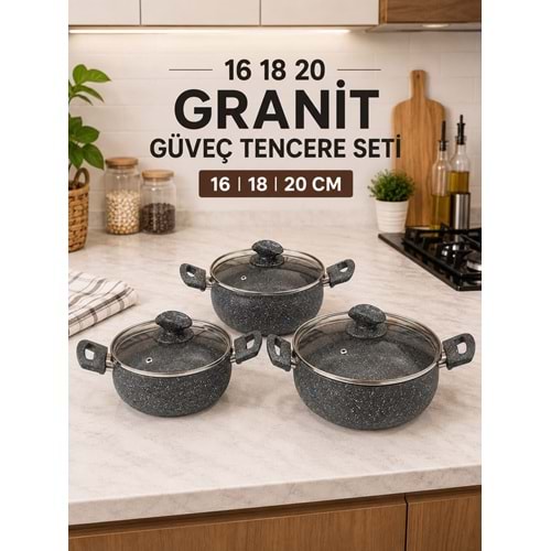 VENÜS TENCERE SETİ GÜVEÇ 18_20_22