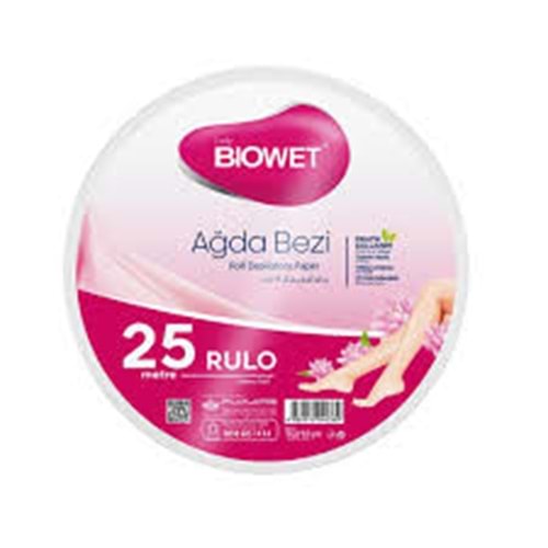 BİOWET 25 M RULO AĞDA BEZİ