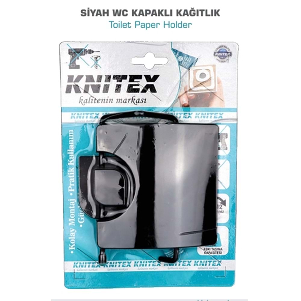 5 K-2 SİYAH WC KAPAKLI KAĞITLIK VKM KTX-2936
