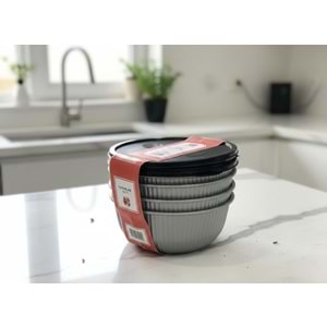 SAĞLIK SP-312 4LÜ YUVARLAK SAKLAMA KABI