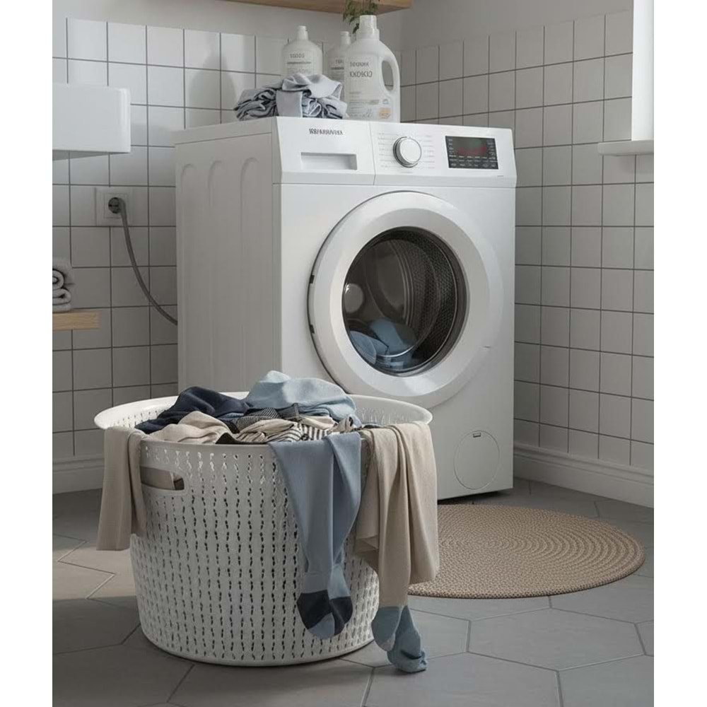 MRD889 YUVARLAK ÖRGÜ ÇAMAŞIR SEPETİ