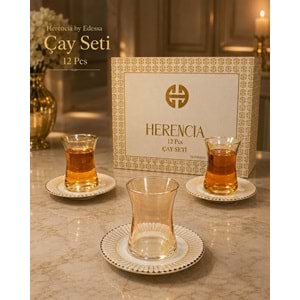HERENCİA 12 PRÇ LİSTERLİ ÇAY SETİ