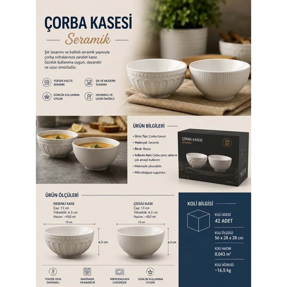 PORZELLAN ÇORBA KASESİ