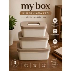 QUKA 620 MYBOX 3LÜ SAKLAMA KABI SETİ